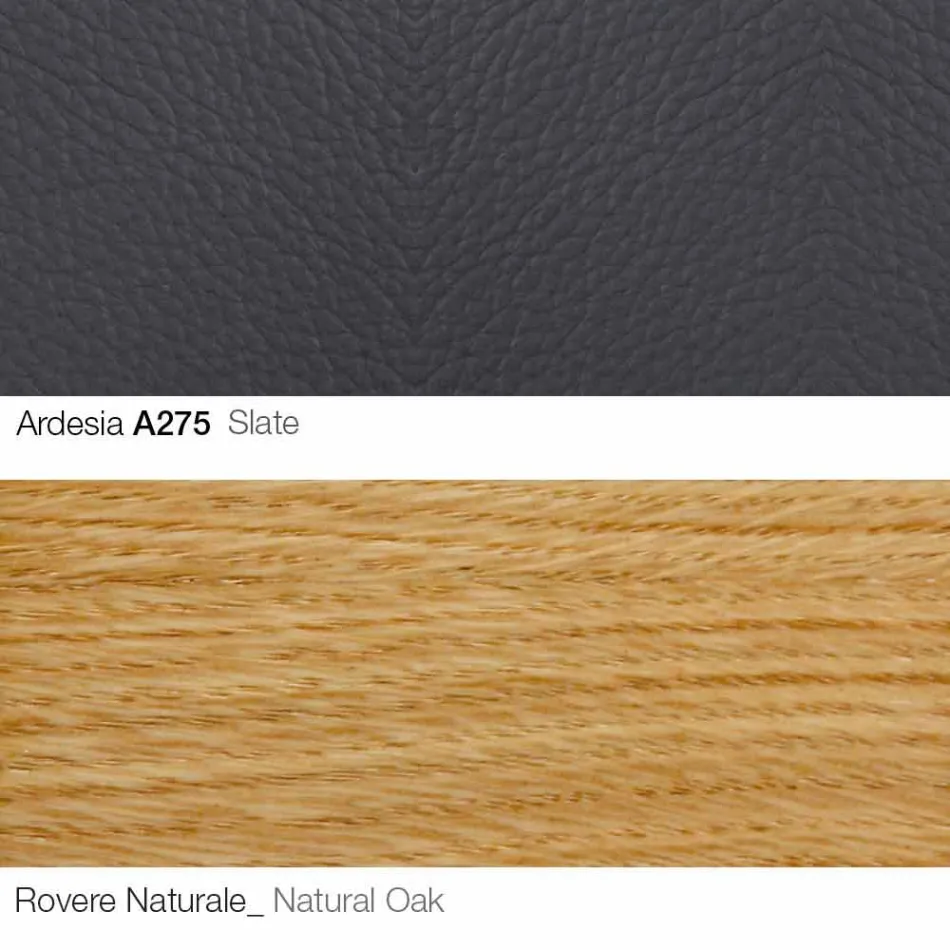 Fauteuil de salon avec repose-pieds en cuir et bois Made in Italy - Butterfly Viadurini