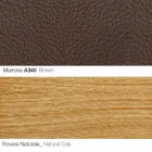 Fauteuil de salon avec repose-pieds en cuir et bois Made in Italy - Butterfly Viadurini