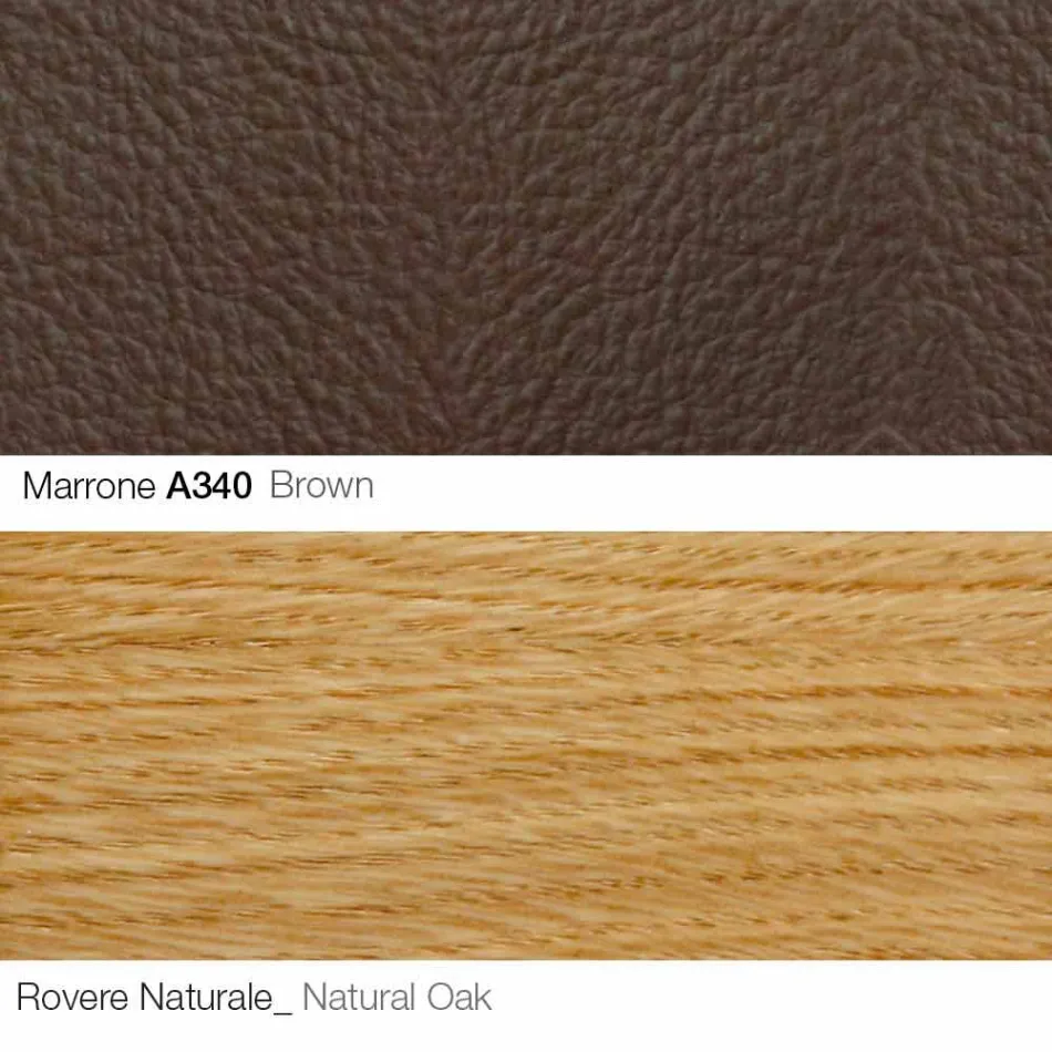 Fauteuil de salon avec repose-pieds en cuir et bois Made in Italy - Butterfly Viadurini