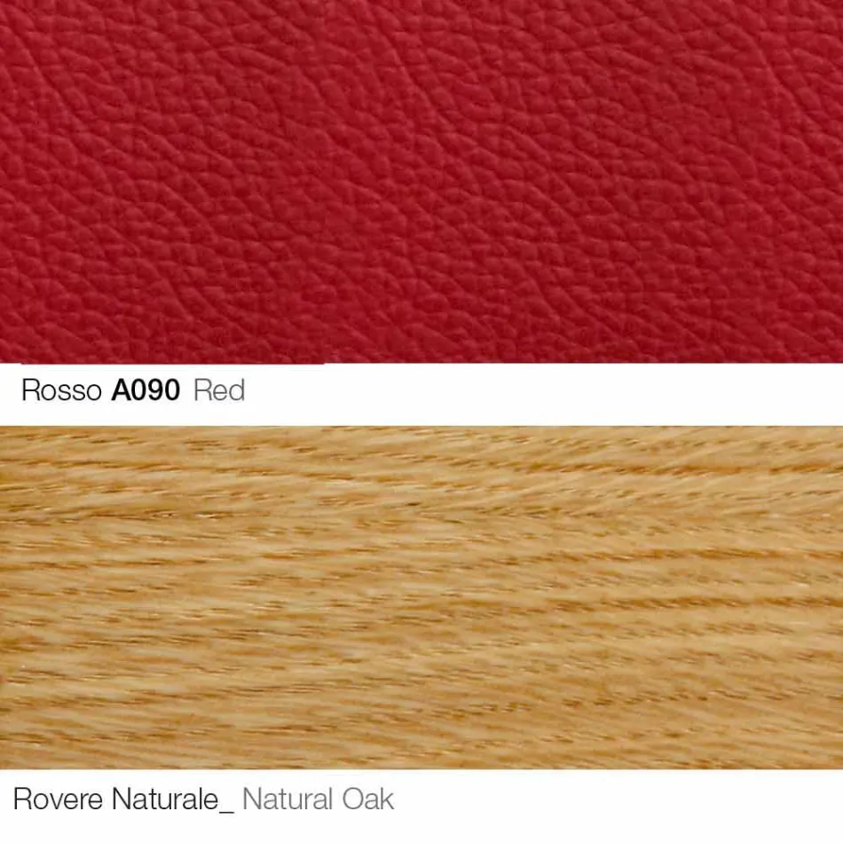 Fauteuil de salon avec repose-pieds en cuir et bois Made in Italy - Butterfly Viadurini