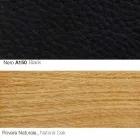 Fauteuil de salon avec repose-pieds en cuir et bois Made in Italy - Butterfly Viadurini