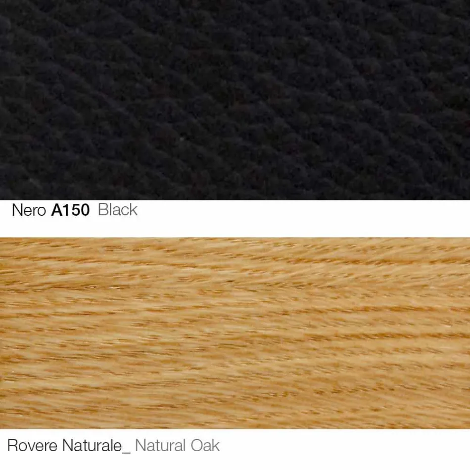 Fauteuil de salon avec repose-pieds en cuir et bois Made in Italy - Butterfly Viadurini