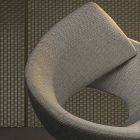 Fauteuil de salon avec repose-pieds en tissu fabriqué en Italie - Bonaldo Lock Viadurini