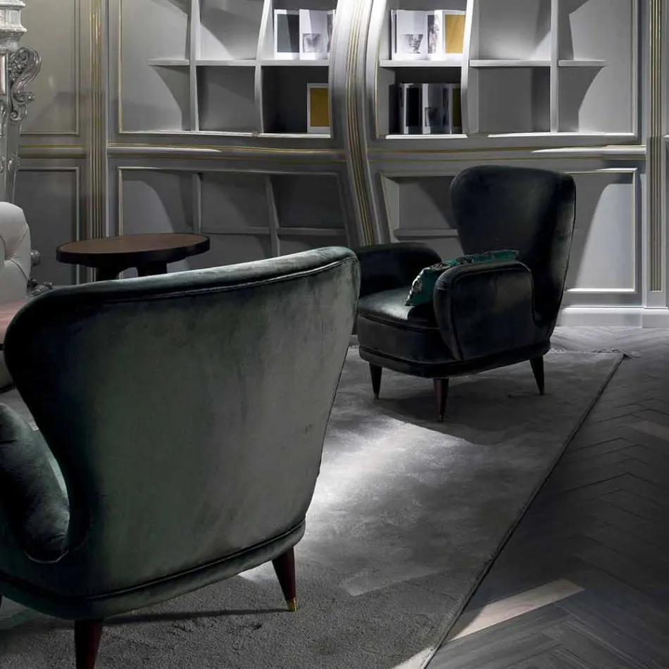 chaise rembourrée salon design classique L78xP75cm, Benny Viadurini