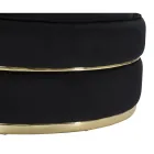 Fauteuil de salon capitonné et capitonné en tissu avec décorations - Patch Viadurini