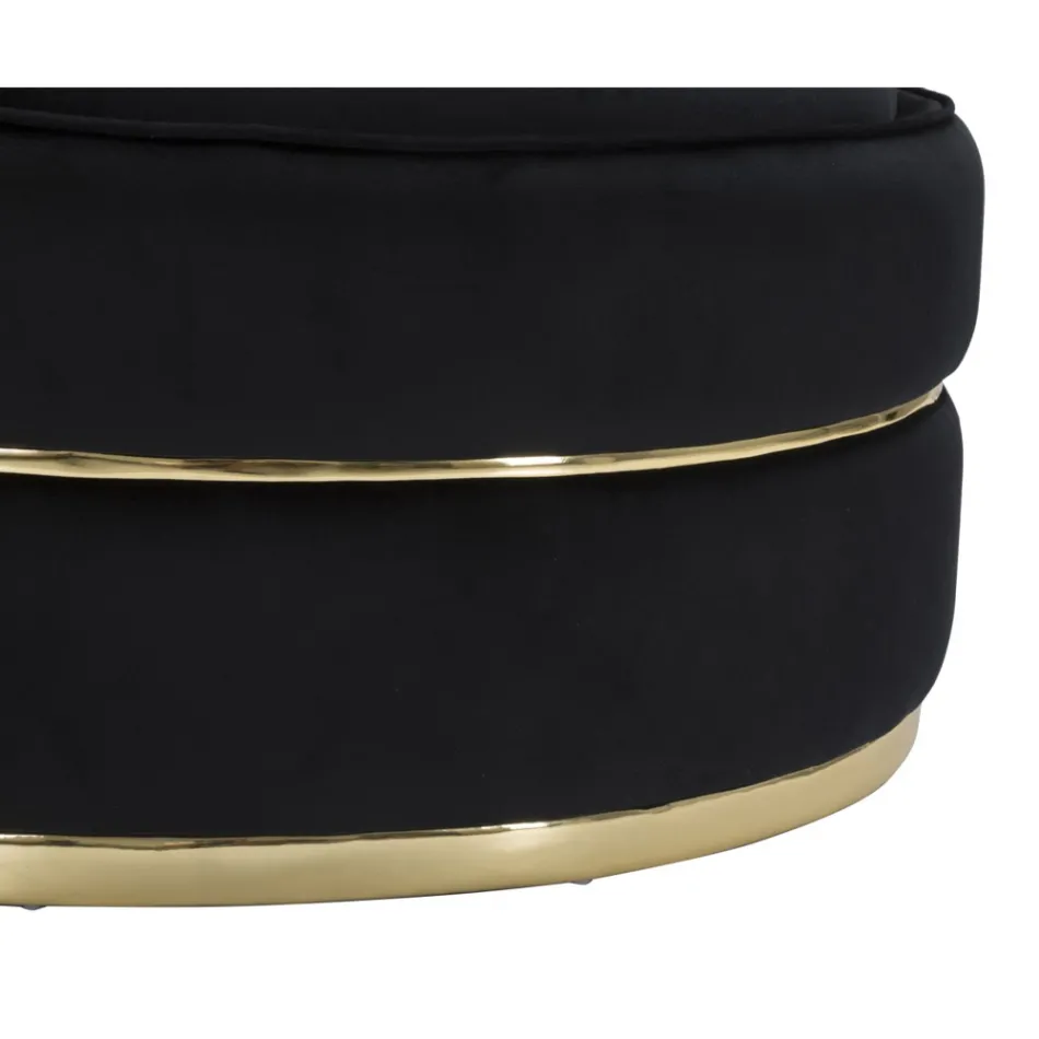 Fauteuil de salon capitonné et capitonné en tissu avec décorations - Patch Viadurini