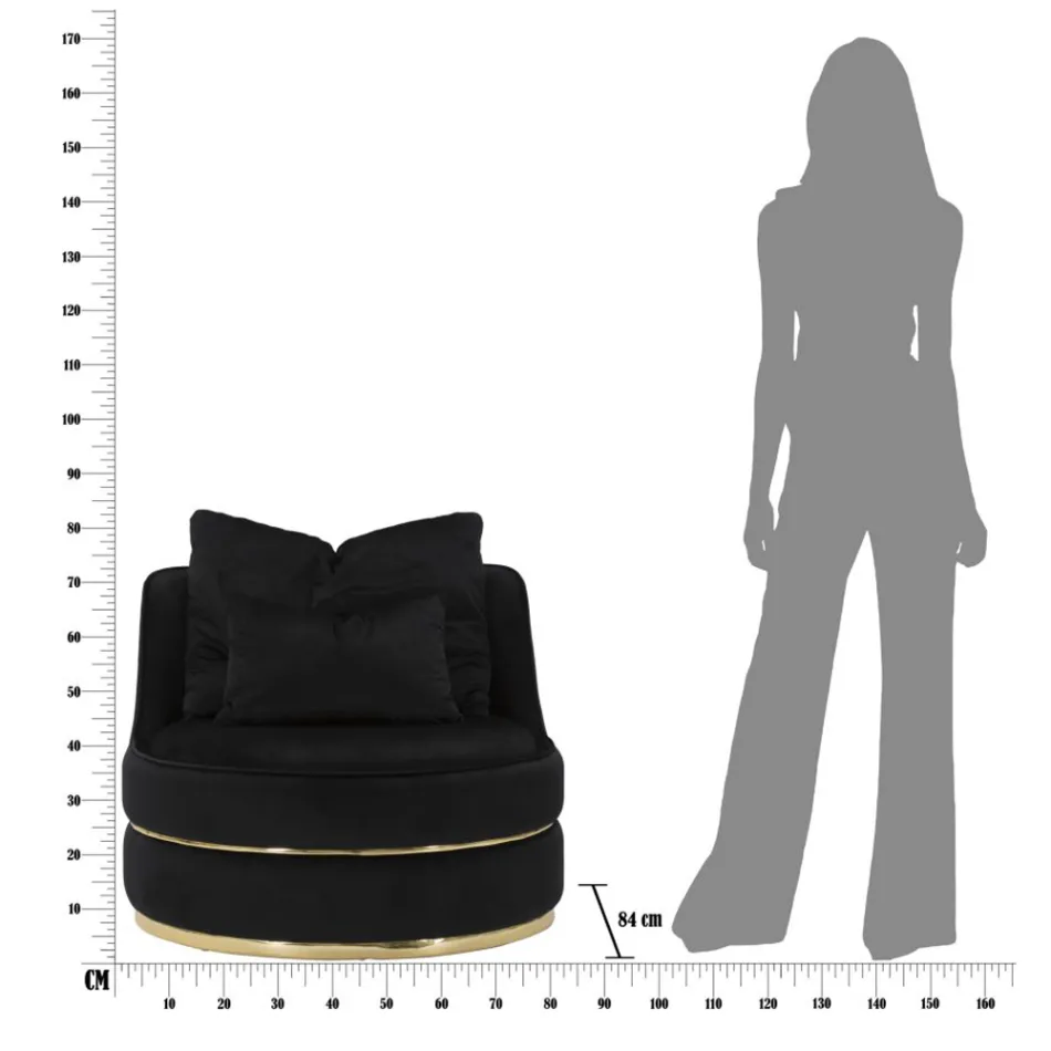 Fauteuil de salon capitonné et capitonné en tissu avec décorations - Patch Viadurini