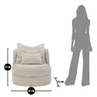 Fauteuil de salon capitonné et capitonné en tissu avec décorations - Patch Viadurini