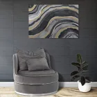 Fauteuil de salon capitonné et capitonné en tissu avec décorations - Patch Viadurini