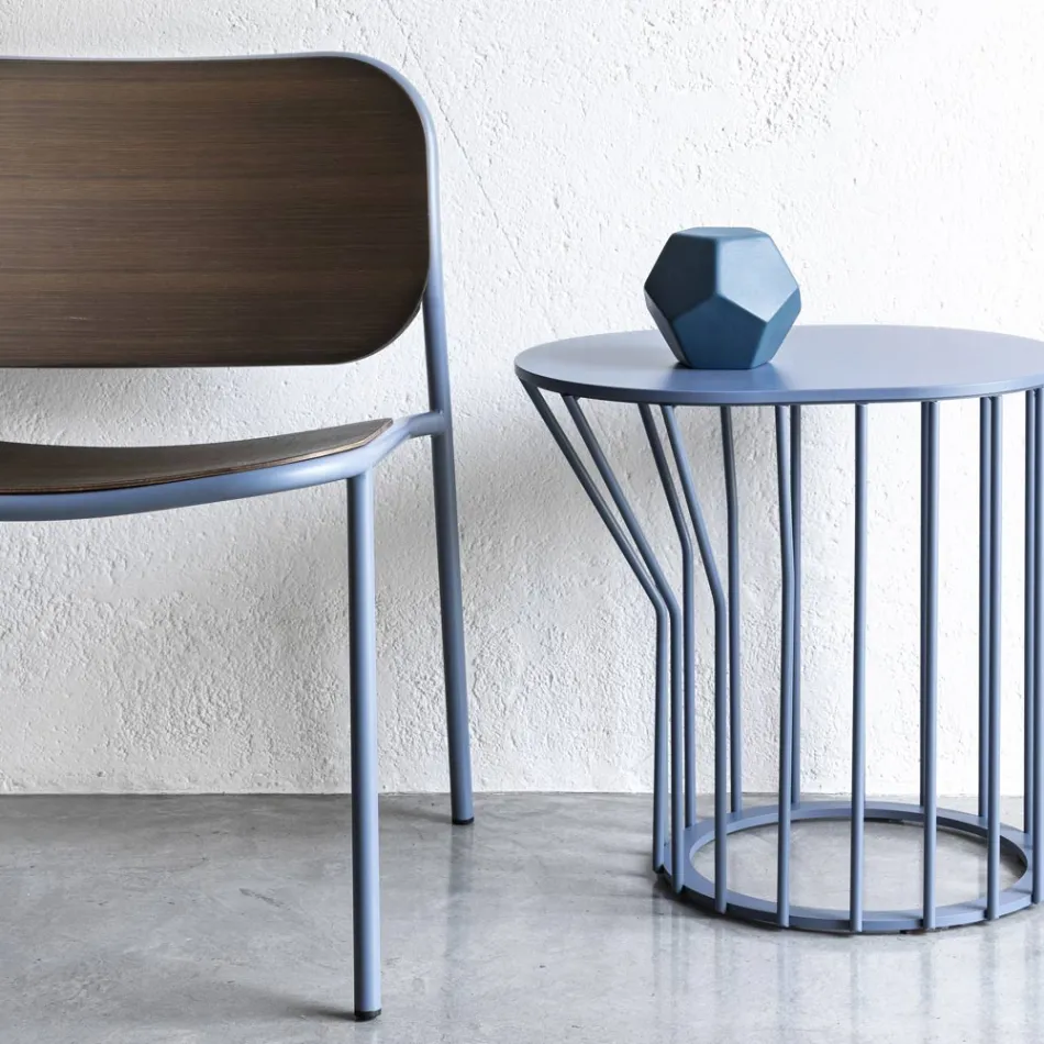 Fauteuil de salon en bois et métal Made in Italy 2 pièces - Saffia Viadurini