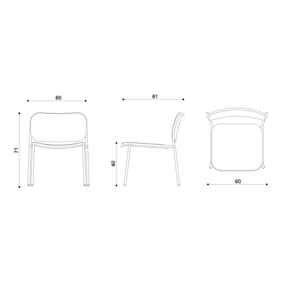 Fauteuil de salon en bois et métal Made in Italy 2 pièces - Saffia Viadurini