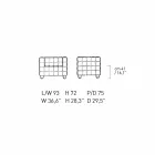 Fauteuil de salon en cuir effet matelassé Made in Italy - Vesuvius Viadurini