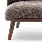 Chaise longue en tissu avec base en bois massif Made in Italy - Pepina Viadurini