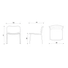 Fauteuil de salon en tissu et métal Made in Italy 2 pièces - Sangria Viadurini