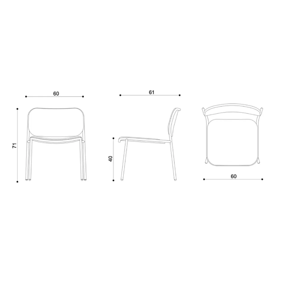 Fauteuil de salon en tissu et métal Made in Italy 2 pièces - Sangria Viadurini