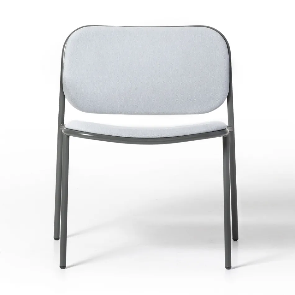 Fauteuil de salon en tissu et métal Made in Italy 2 pièces - Sangria Viadurini