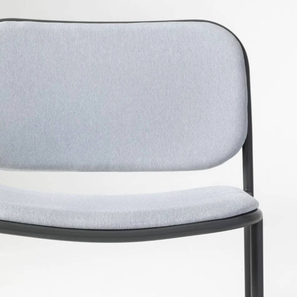 Fauteuil de salon en tissu et métal Made in Italy 2 pièces - Sangria Viadurini