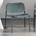 Fauteuil de salon en tissu et métal Made in Italy 2 pièces - Sangria Viadurini