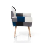 Fauteuil de Salon en Tissu Patchwork - Bromo Viadurini