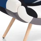 Fauteuil de Salon en Tissu Patchwork - Bromo Viadurini