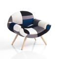 Fauteuil de Salon en Tissu Patchwork - Bromo