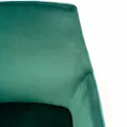 Chaise longue moderne en velours vert pétrole et métal noir - tonique Viadurini