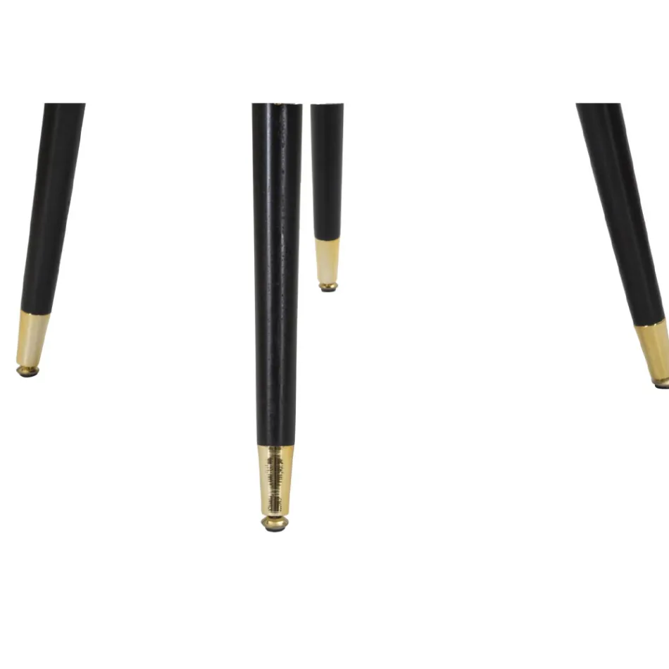 Fauteuil de salon rembourré en tissu avec pieds en bois modernes - Ezia Viadurini