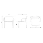 Fauteuil de salon recouvert de tissu Made in Italy 2 pièces - Sangria Viadurini