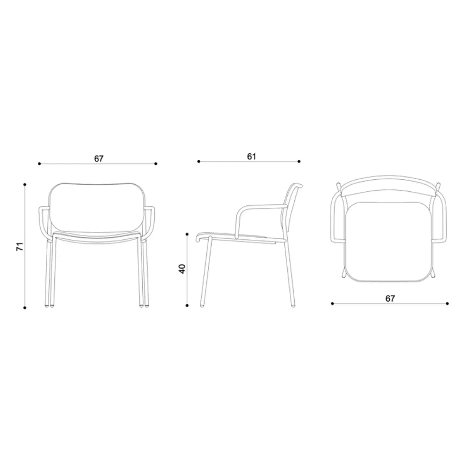 Fauteuil de salon recouvert de tissu Made in Italy 2 pièces - Sangria Viadurini