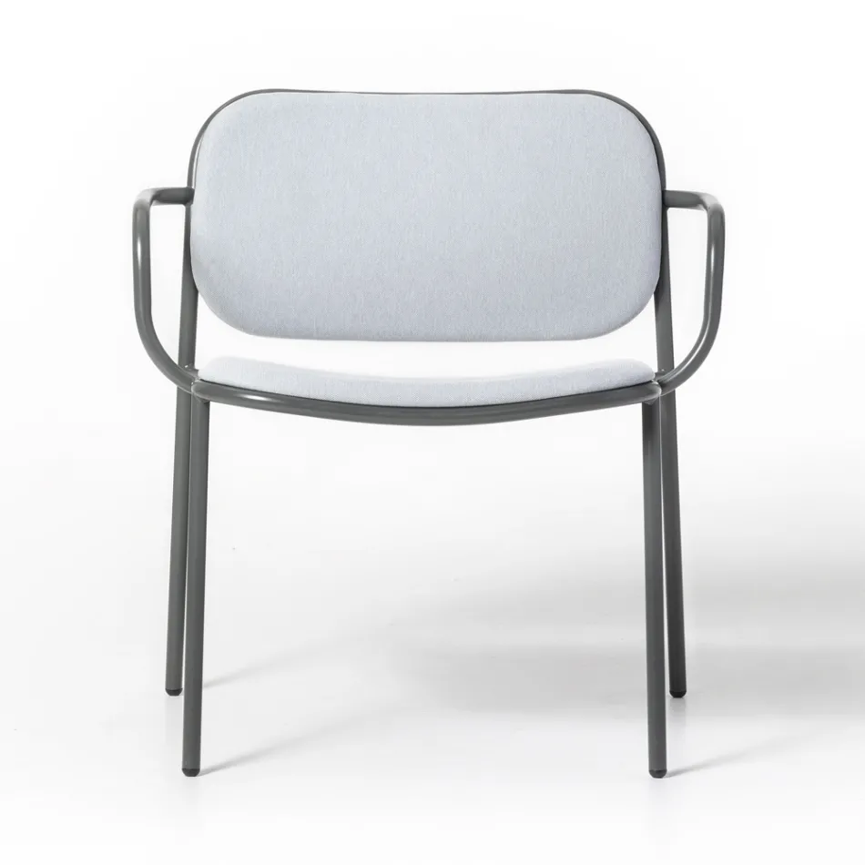 Fauteuil de salon recouvert de tissu Made in Italy 2 pièces - Sangria Viadurini