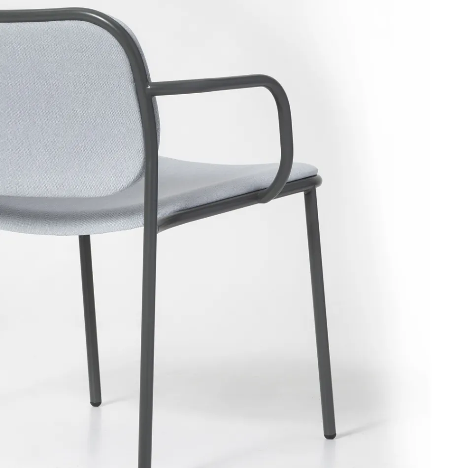 Fauteuil de salon recouvert de tissu Made in Italy 2 pièces - Sangria Viadurini