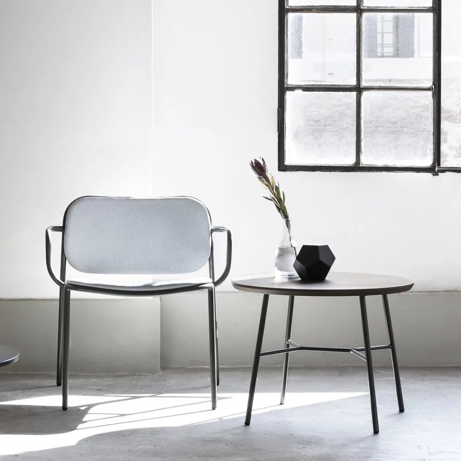 Fauteuil de salon recouvert de tissu Made in Italy 2 pièces - Sangria Viadurini