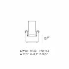 Fauteuil de salon rembourré en velours noir et blanc fabriqué en Italie - Gedda Viadurini