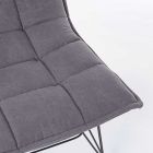 Fauteuil de salon en acier noir et tissu design polyester - Susana Viadurini