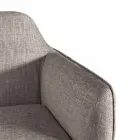 Fauteuil de salon en tissu avec pieds en métal Fabriqué en Italie - Cerisier Viadurini