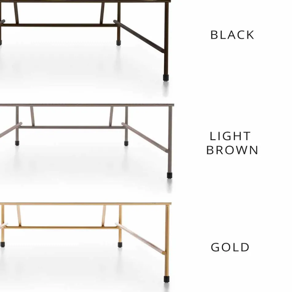 Fauteuil de salon en tissu avec structure métallique fabriqué en Italie - Manille Viadurini
