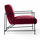 Fauteuil de salon en tissu avec structure métallique fabriqué en Italie - Manille Viadurini