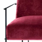 Fauteuil de salon en tissu avec structure métallique fabriqué en Italie - Manille Viadurini