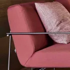 Fauteuil de salon en tissu avec structure métallique fabriqué en Italie - Manille Viadurini