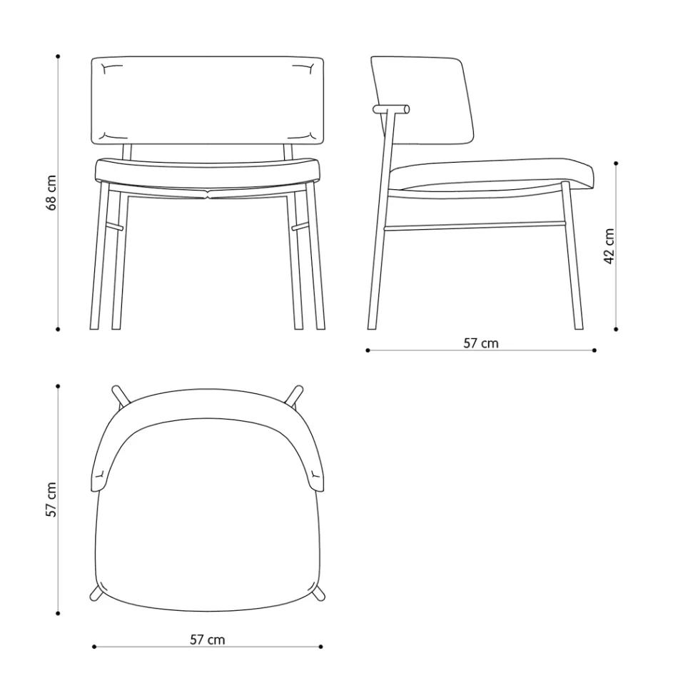 Fauteuil de salon en velours avec structure en métal fabriqué en Italie - Alaska Viadurini
