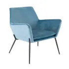 Fauteuil de salon en velours de différentes couleurs et base en métal - Italie Viadurini