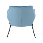 Fauteuil de salon en velours de différentes couleurs et base en métal - Italie Viadurini