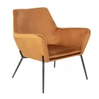 Fauteuil de salon en velours de différentes couleurs et base en métal - Italie Viadurini