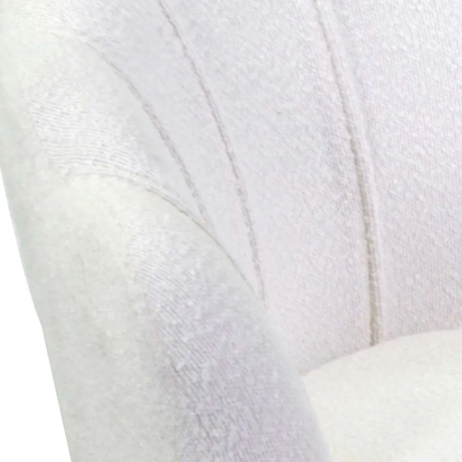 Fauteuil de salon en métal et tissu - Toile de fond Viadurini