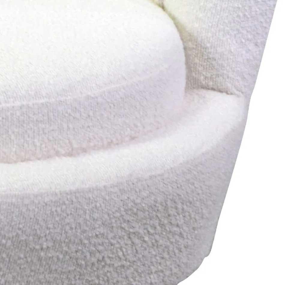 Fauteuil de salon en métal et tissu - Toile de fond Viadurini