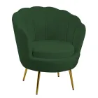 Fauteuil de salon en métal et velours - Toile de fond Viadurini