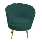 Fauteuil de salon en métal et velours - Toile de fond Viadurini