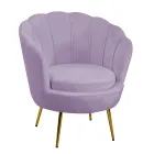 Fauteuil de salon en métal et velours - Toile de fond Viadurini