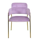 Fauteuil de salon en métal doré et velours - Flag Viadurini