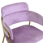 Fauteuil de salon en métal doré et velours - Flag Viadurini